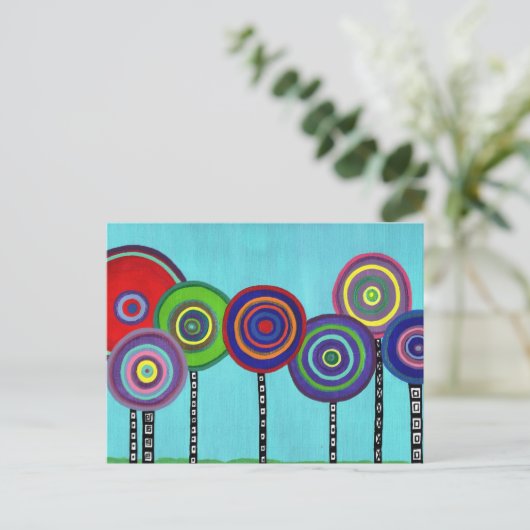 Lollipop Trees Briefkaart (Staand voorkant)