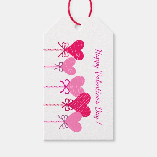 Lollipop Valentine's Day Gift Tag Cadeaulabel (Voorkant)