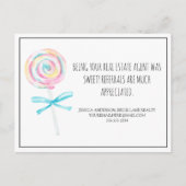 Lollipop Vastgoed Referenties Marketing Briefkaart (Voorkant)