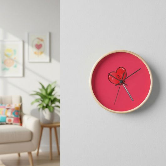 Lollipop vierkante wandklok