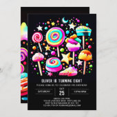 Lollipop Wonderland Bliss Verjaardag Kaart (Voorkant / Achterkant)