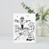 Lollipopman is aan het tuinieren briefkaart (Staand voorkant)