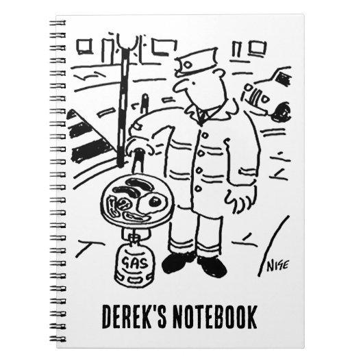 Lollipopman is zijn ontbijt aan het koken notitieboek (Voorkant)