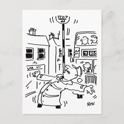 Lollipopman Toont Zichzelf Briefkaart (Voorkant)