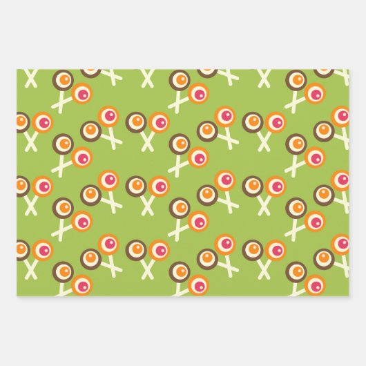 lollipoppatroon van schattig snoep  inpakpapier vel (Voorkant 2)