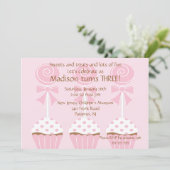 Lollipops & Cupcakes Birthday Invitation Kaart (Staand voorkant)