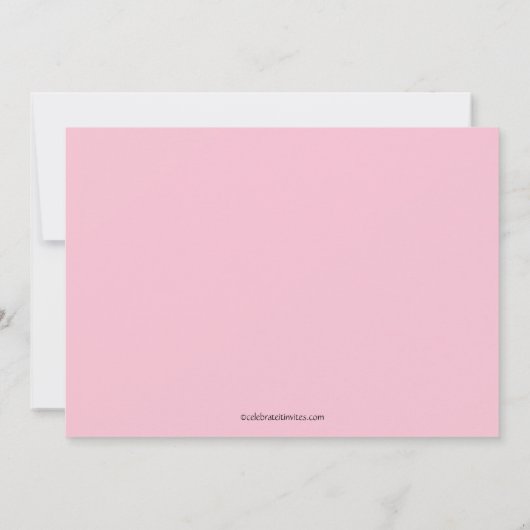 Lollipops & Cupcakes Birthday Invitation Kaart (Achterkant)