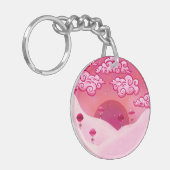 Lollipops en Clouds Illustratie Sleutelhanger (Voorkant Links)