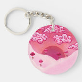 Lollipops en Clouds Illustratie Sleutelhanger (Voorkant)
