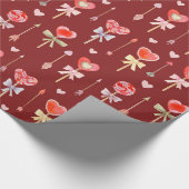 Lollipops en pijlen cadeaupapier (Hoek)