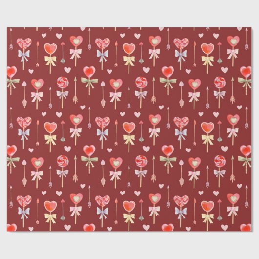 Lollipops en pijlen cadeaupapier (Vlak)