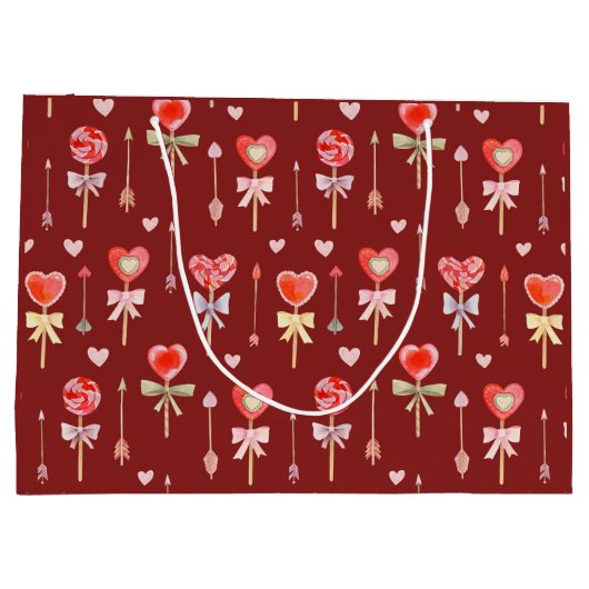 Lollipops en pijlen groot cadeauzakje (Achterkant)