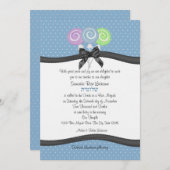 Lollipops en Polka Dots 5x7 Party Kaart (Voorkant / Achterkant)