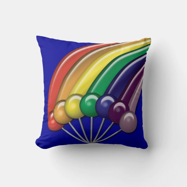 Lollipops en Rainbows  Pillow Kussen (Voorkant)