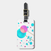 Lollipops en Snoepjes Stippen Bagagelabel (Voorkant verticaal)