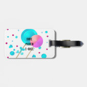 Lollipops en Snoepjes Stippen Bagagelabel (Achterkant horizontaal)