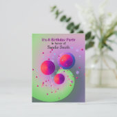 Lollipops en Sweets Birthday Invitation Kaart (Staand voorkant)