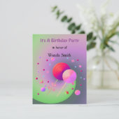 Lollipops en Sweets Birthday Invitation Kaart (Staand voorkant)