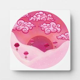 Lollipops en  wolken fotoplaat