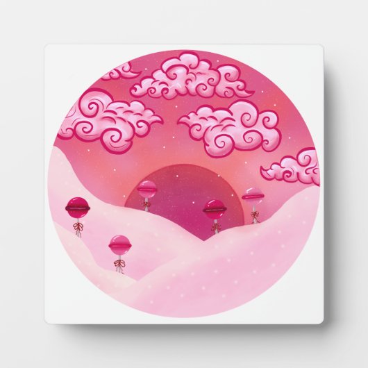 Lollipops en wolken fotoplaat (Voorkant)