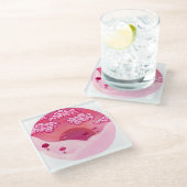 Lollipops en  wolken glazen onderzetter (Schuin)