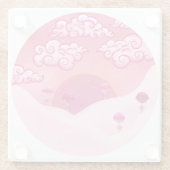 Lollipops en  wolken glazen onderzetter (Achterkant)