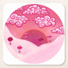 Lollipops en  wolken kartonnen onderzetters