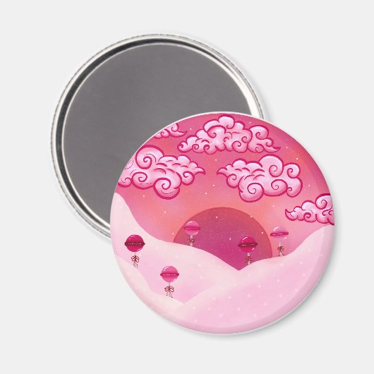 Lollipops en wolken magneet (Voorkant / Achterkant)