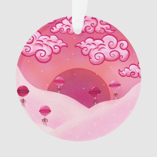 Lollipops en wolken ornament (voorkant)