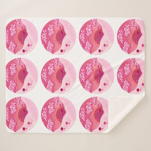 Lollipops en  wolken sherpa deken (Voorkant (horizontaal))