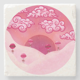 Lollipops en  wolken stenen onderzetter