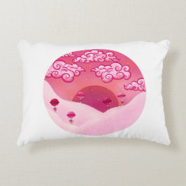 Lollipops en  wolkenillustratie accent kussen