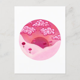 Lollipops en  wolkenillustratie briefkaart