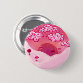 Lollipops en wolkenillustratie ronde button 5,7 cm (Voorkant /achterkant)