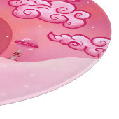 Lollipops en wolkenillustratie snijplank (Hoek)