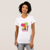 Lollipops Gumballs Chocolade Snoep Cupcake T-shirt (Voorkant volledig)