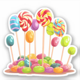 Lollipops kweken van Jelly Beans Sticker