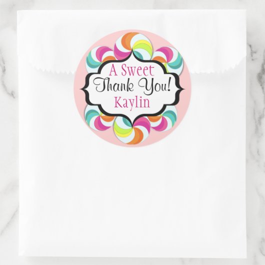 Lollipops lief dank u Stickers (Tas)