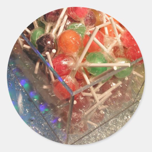 Lollipops Ronde Sticker (Voorkant)