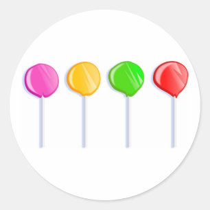 Lollipops Ronde Sticker