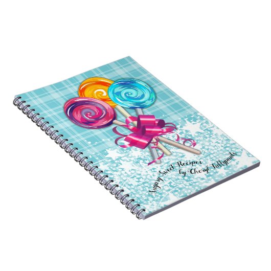 Lollipops snoep confectie recept notitieboek (Rechterzijde)