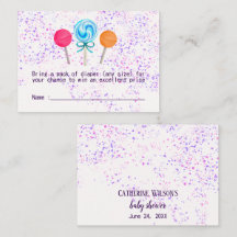 Lollipops Snoep Land Baby shower Luier Rafffle