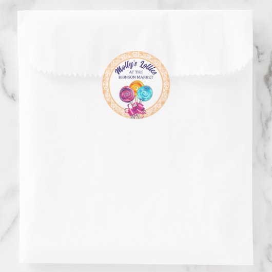 lollipops snoep maker bakketcadeautje label (Tas)