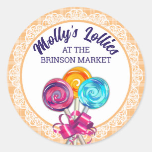 lollipops snoep maker bakketcadeautje label