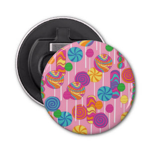 Lollipops Snoep Pattern Button Flesopener