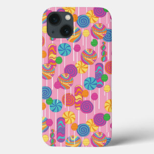 Lollipops Snoep Pattern iPhone 13 Hoesje