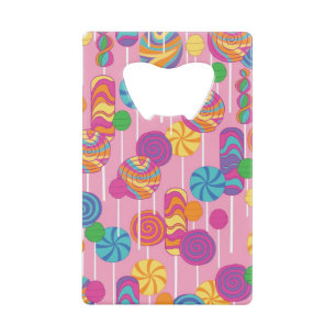 Lollipops Snoep Pattern Creditkaart Flessenopener
