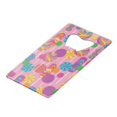 Lollipops Snoep Pattern Creditkaart Flessenopener (Voorkant Gekanteld)