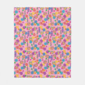 Lollipops Snoep Pattern Fleece Deken (Voorkant)