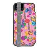 Lollipops Snoep Pattern Incipio iPhone Portemonnee Hoesje (Agenda Achterkant)
